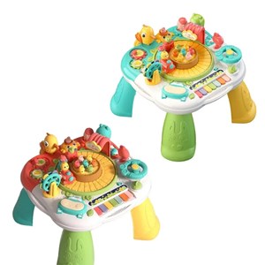 اسباب بازی میز موزیکال 7 کاره کودک با بازی ماهیگیری و صداهای حیوانات مدل Baby Activity Table Toys 618_اسباب بازی نوزادی
